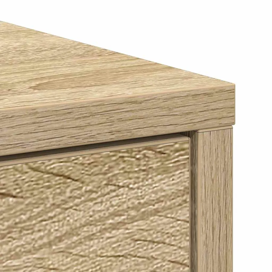 Buffet avec tiroir chêne sonoma 80x34x76 cm bois d'ingénierie - 9