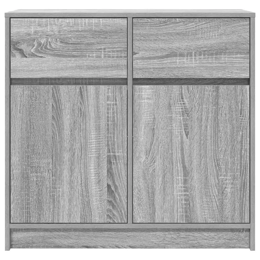 Buffet avec tiroir sonoma gris 80x34x76 cm bois d'ingénierie - 6