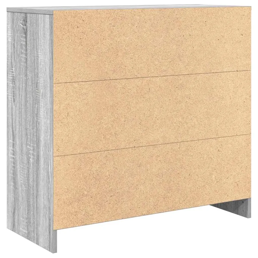 Buffet avec tiroir sonoma gris 80x34x76 cm bois d'ingénierie - 8
