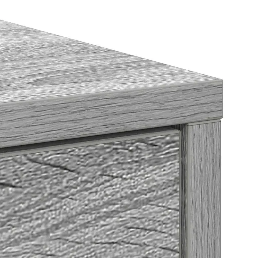 Buffet avec tiroir sonoma gris 80x34x76 cm bois d'ingénierie - 9