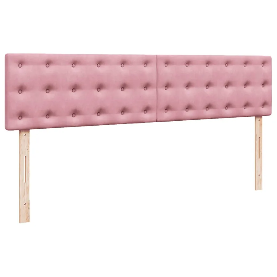 Cadre de lit ottoman avec matelas rose 200x200 cm velours - 9
