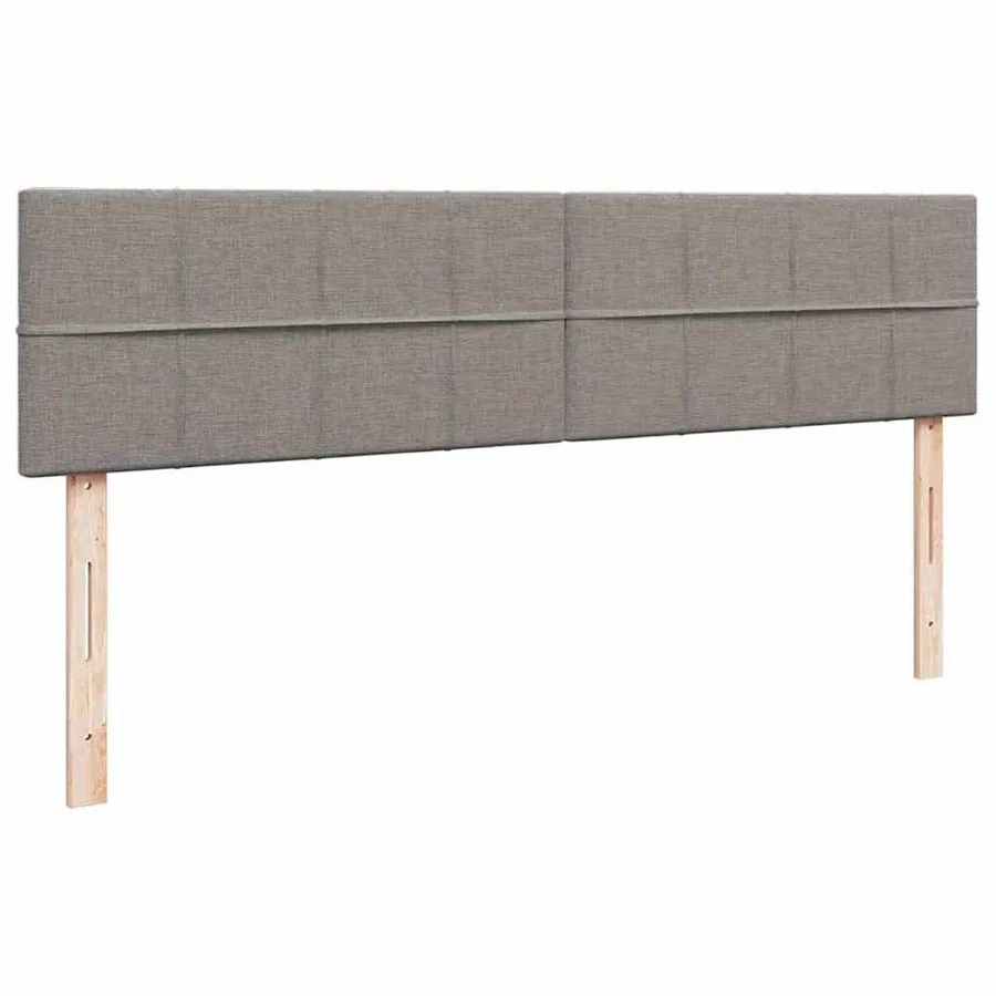 Cadre de lit ottoman avec matelas taupe 180x200 cm tissu - 9