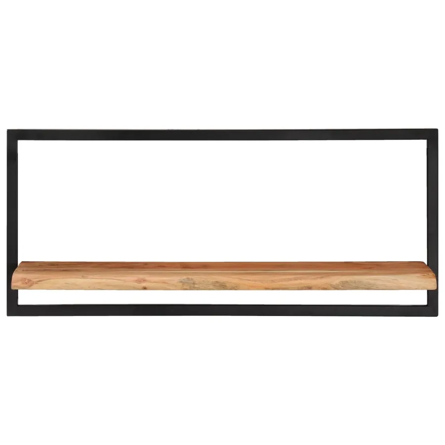 Étagères murales 2 pcs 80x25x35 cm Bois d'acacia et acier - 2