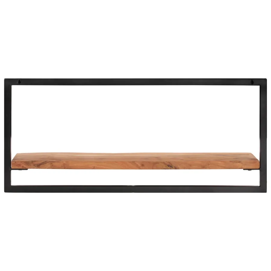 Étagères murales 2 pcs 80x25x35 cm Bois d'acacia et acier - 3