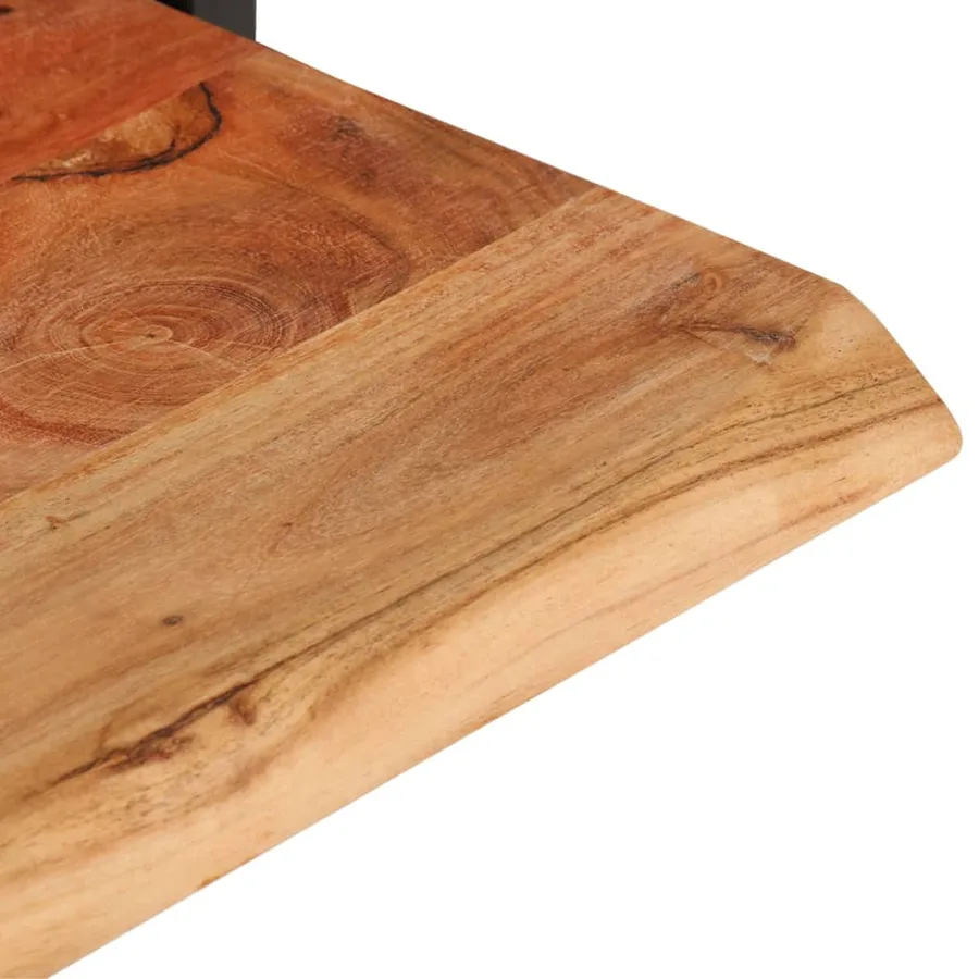 Étagères murales 2 pcs 80x25x35 cm Bois d'acacia et acier - 4