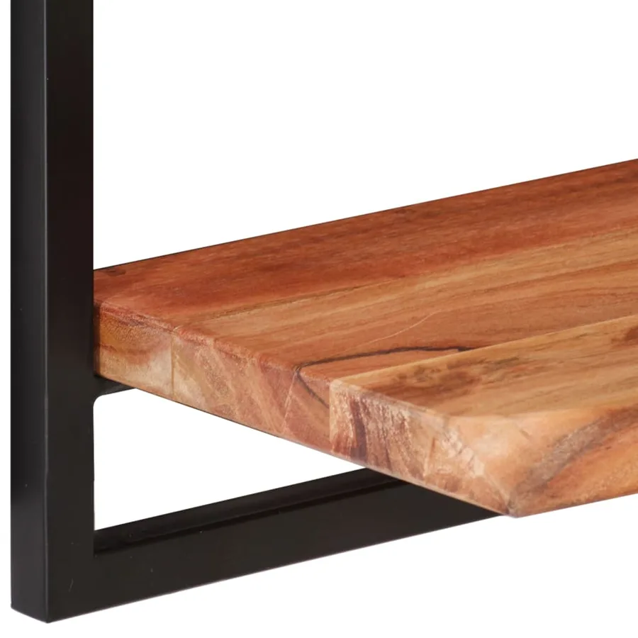 Étagères murales 2 pcs 80x25x35 cm Bois d'acacia et acier - 5