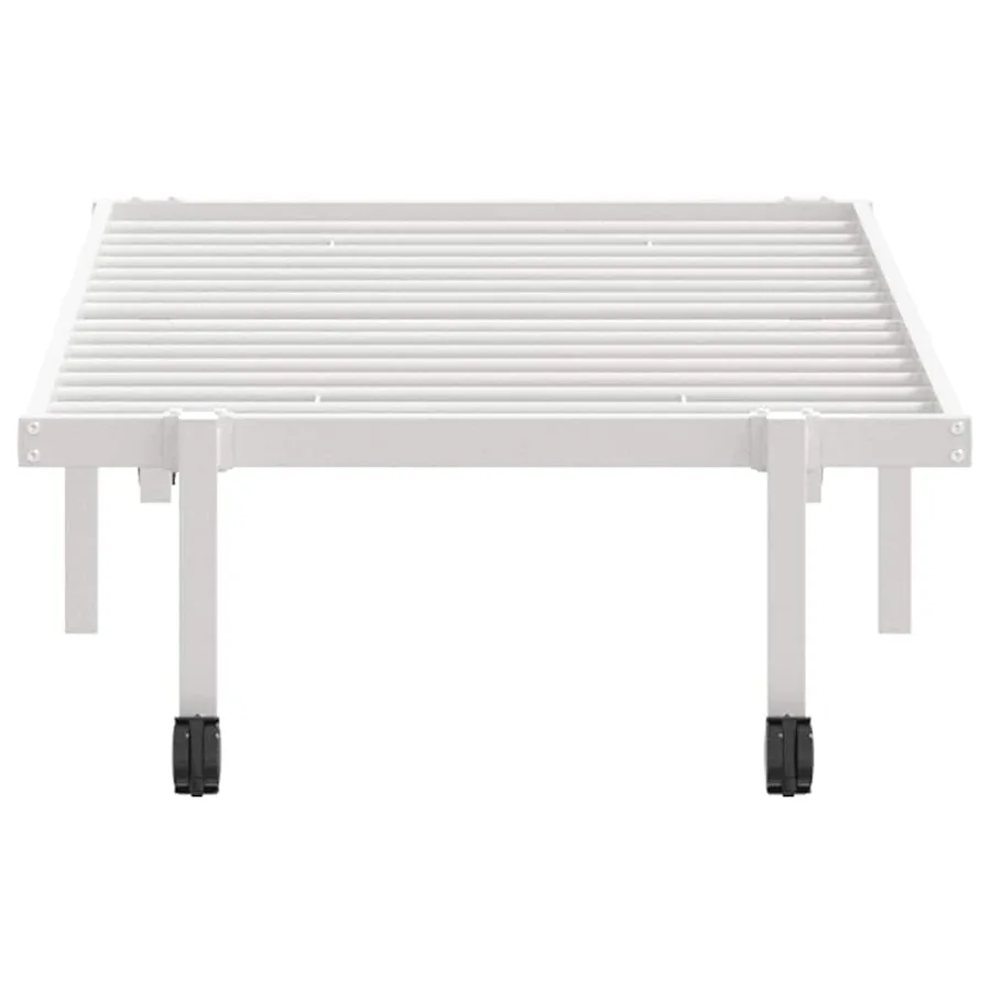 Cadre de lit sans matelas pliable blanc 75x190 cm acier - 6