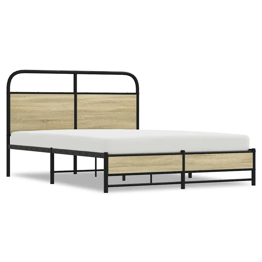 Cadre de lit sans matelas 140x200 cm chêne sonoma - 2