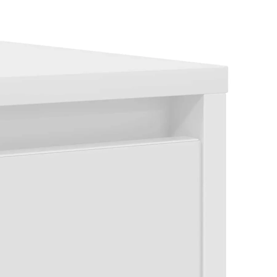 Buffet blanc 85x34x76 cm bois d’ingénierie - 10