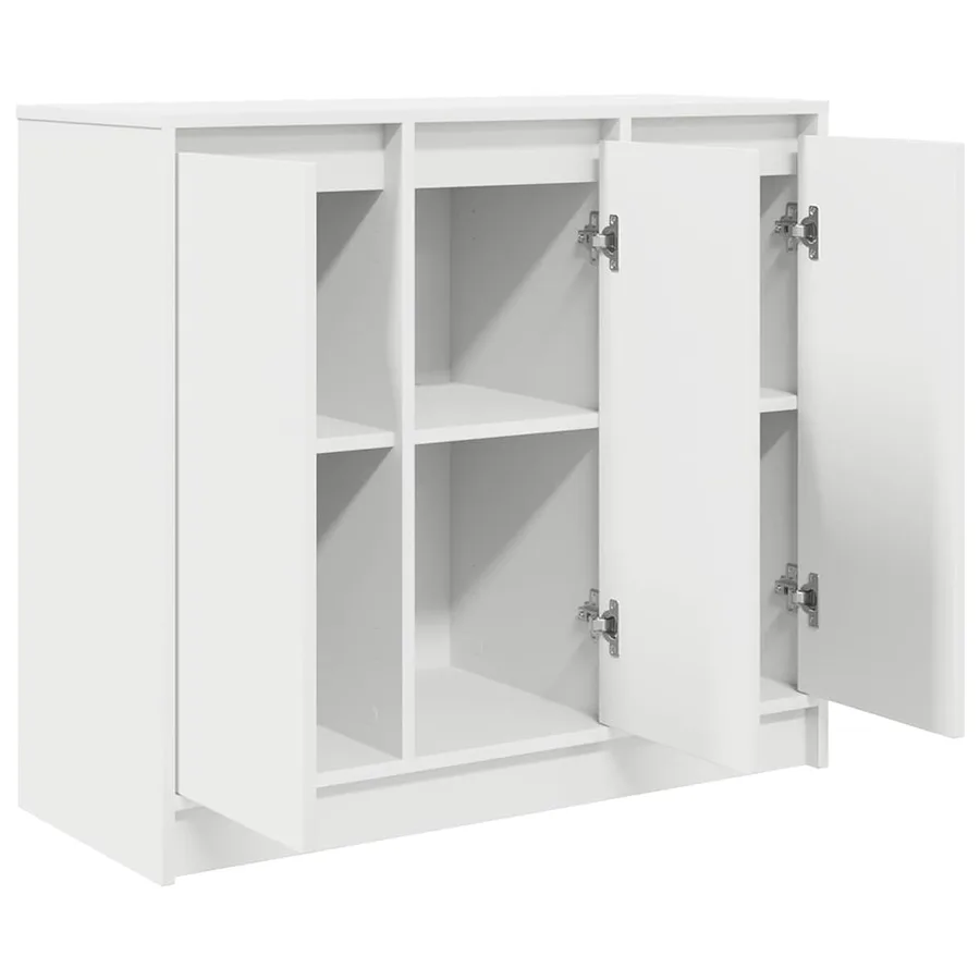 Buffet blanc 85x34x76 cm bois d’ingénierie - 5