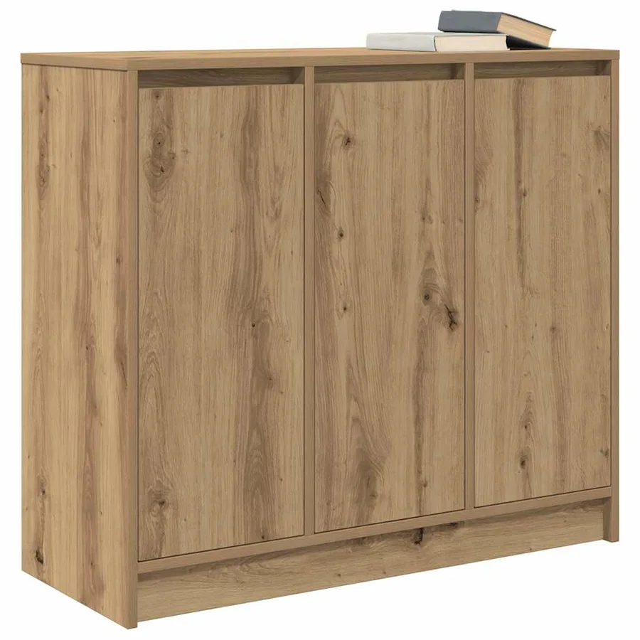 Buffet chêne artisanal 85x34x76 cm bois d'ingénierie - 4