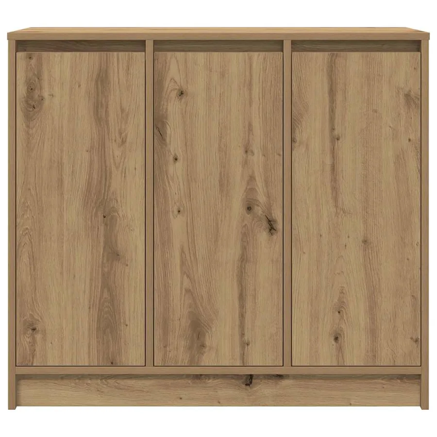 Buffet chêne artisanal 85x34x76 cm bois d'ingénierie - 6