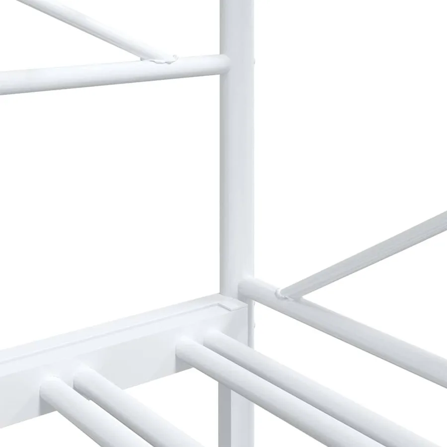 Lit de jour avec lit gigogne sans matelas blanc 80x200 cm acier - 12