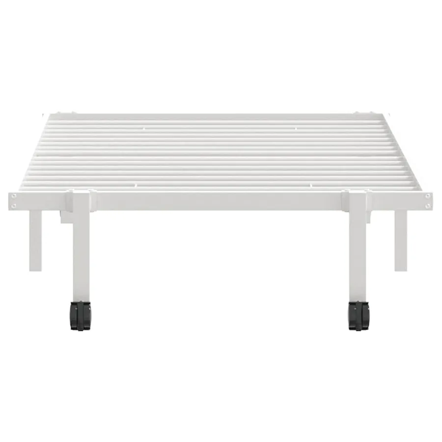 Cadre de lit sans matelas pliable blanc 90x190 cm acier - 6