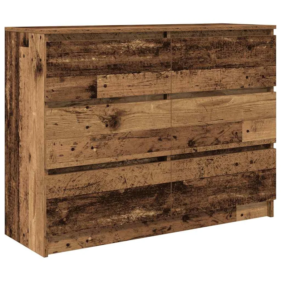 Buffet vieux bois 100x35x76 cm bois d'ingénierie - 2