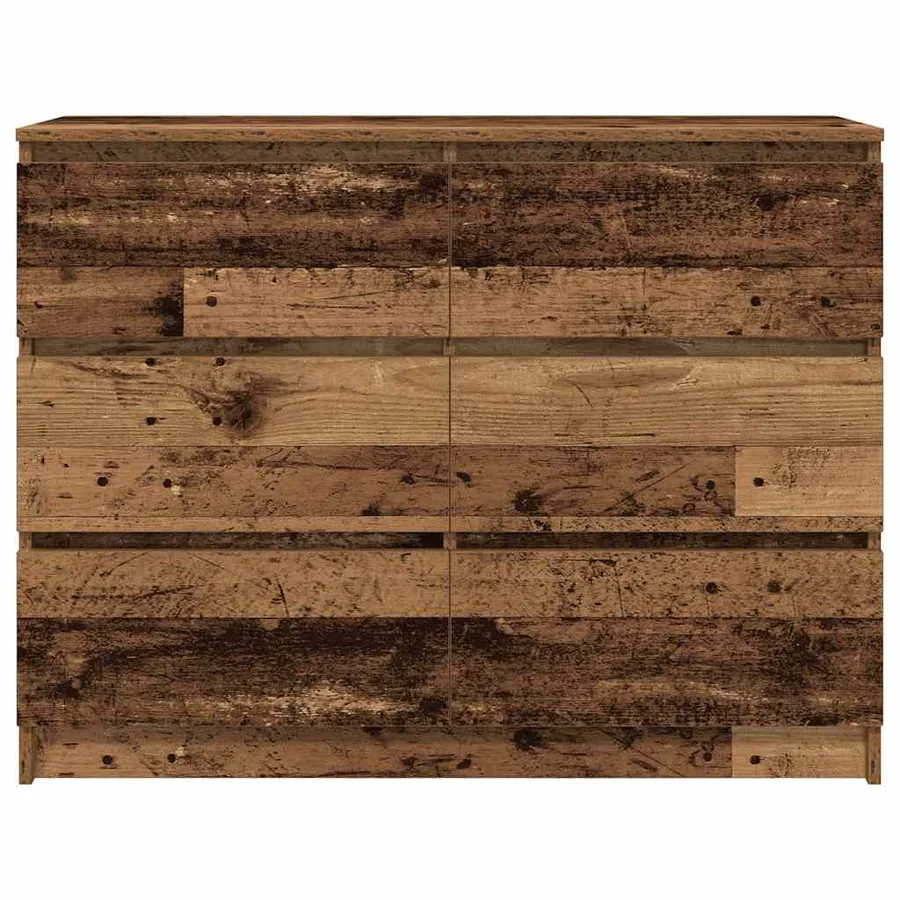Buffet vieux bois 100x35x76 cm bois d'ingénierie - 6