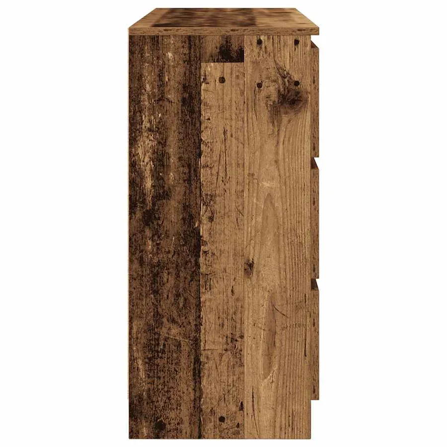 Buffet vieux bois 100x35x76 cm bois d'ingénierie - 7