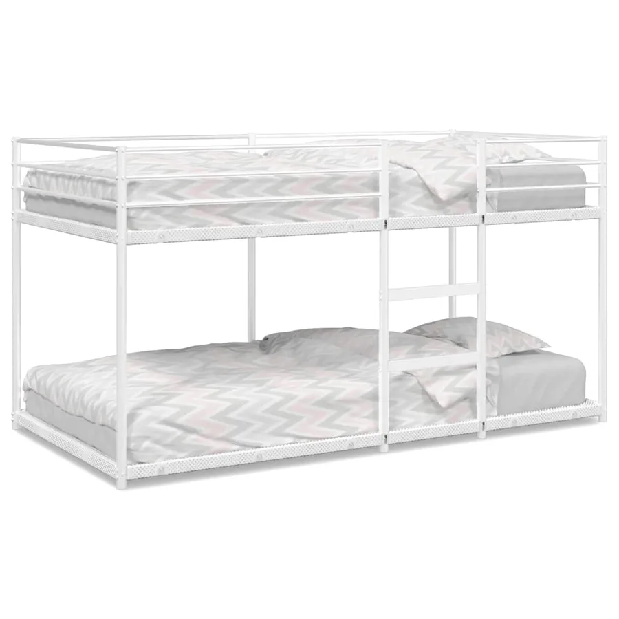 Lit superposé sans matelas blanc 90x200 cm acier - 2