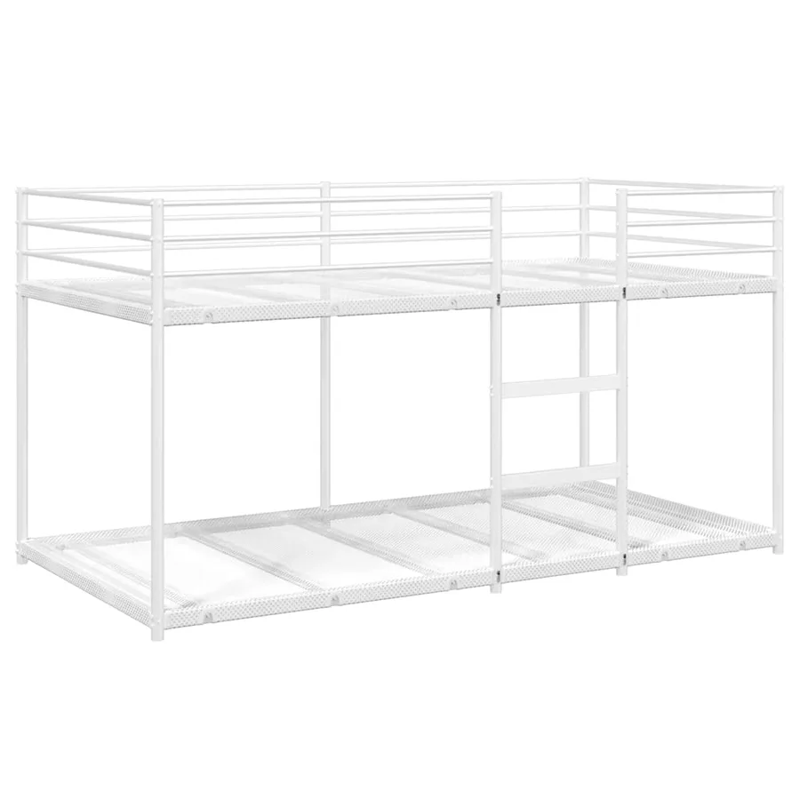 Lit superposé sans matelas blanc 90x200 cm acier - 4