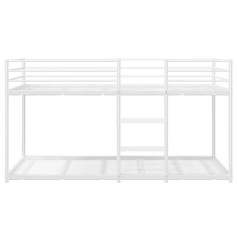 Lit superposé sans matelas blanc 90x200 cm acier - 5