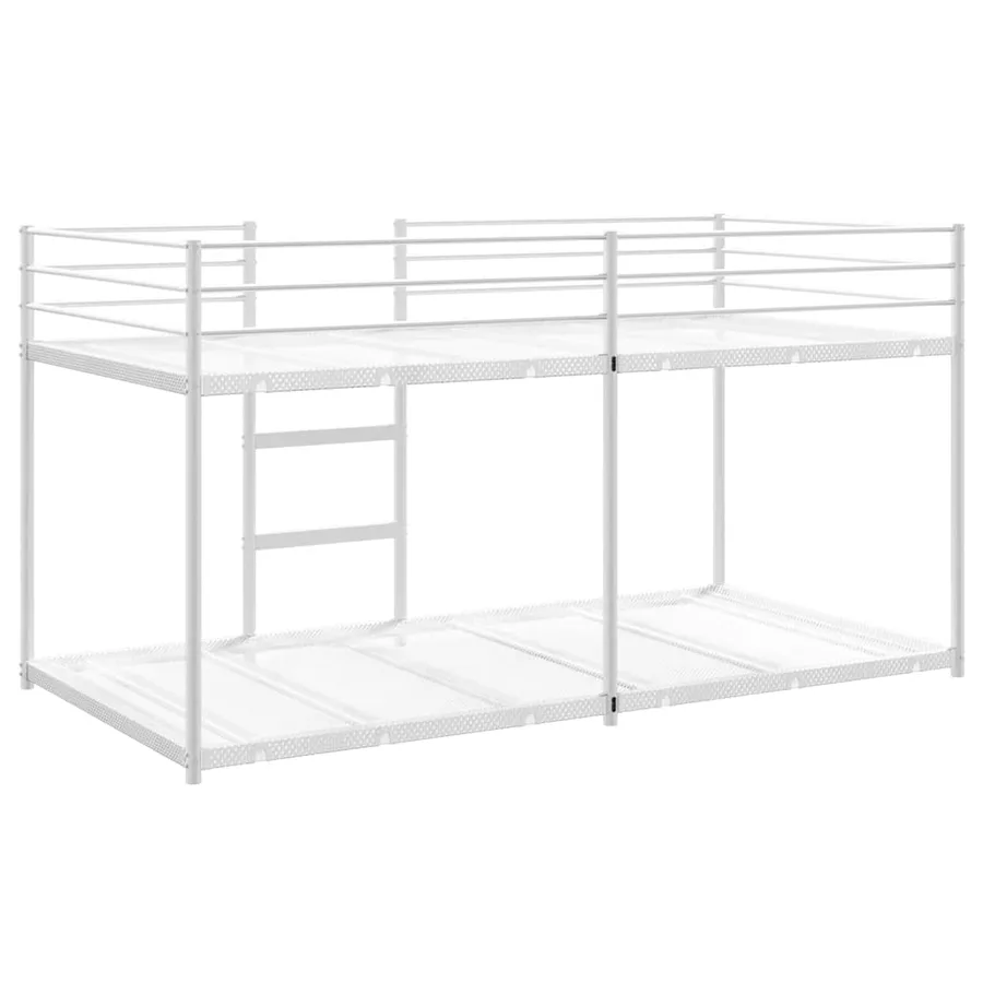 Lit superposé sans matelas blanc 90x200 cm acier - 7