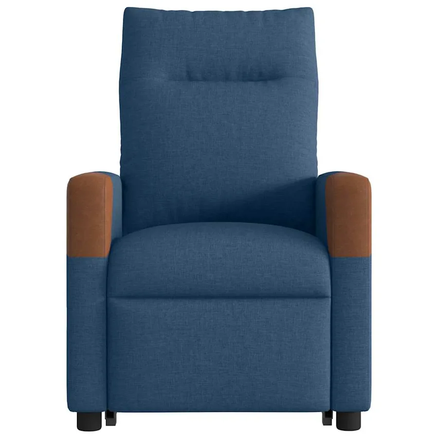 Fauteuil inclinable électrique bleu tissu - 5