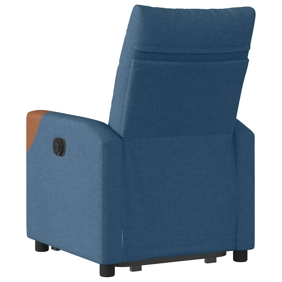 Fauteuil inclinable électrique bleu tissu - 7