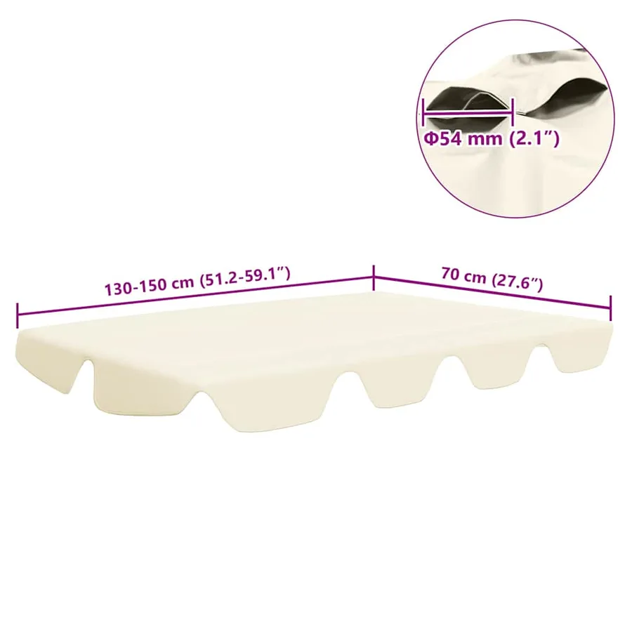 Swing Replacement Canopy Cream 150/130x105/70 cm - 6