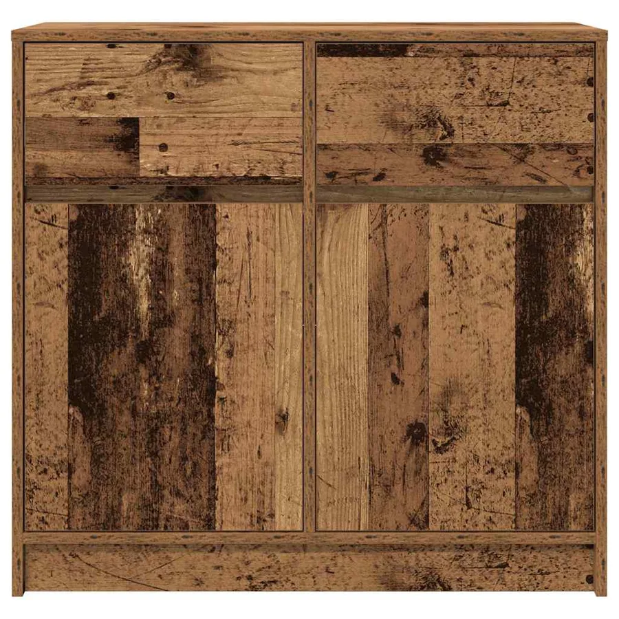 Buffet avec tiroir vieux bois 80x34x76 cm bois d'ingénierie - 6