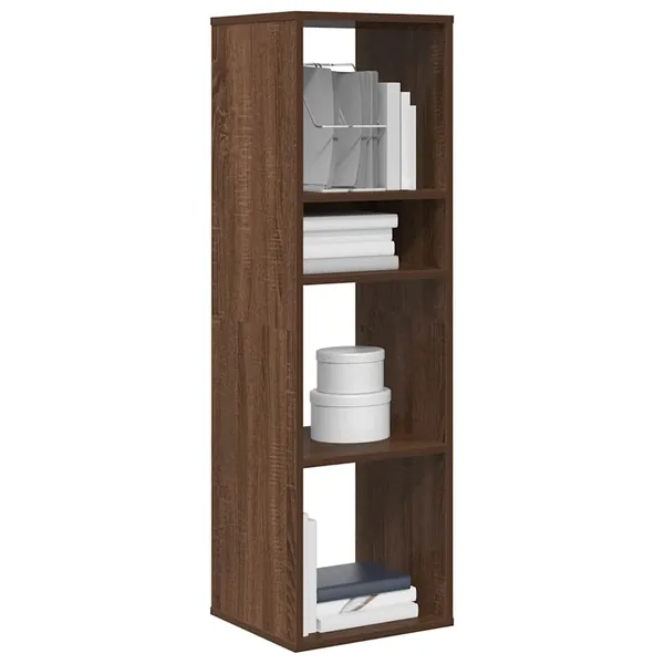 Bibliothèque chêne marron 34x31x112 cm bois d'ingénierie