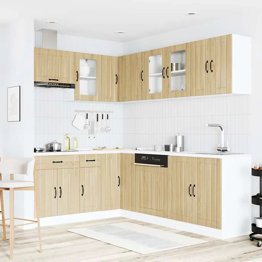 Ensemble d'armoires de cuisine 11 pcs Lucca bois d'ingénierie - 3