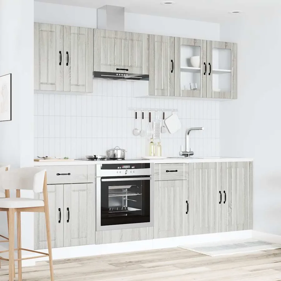 Ensemble d'armoires de cuisine 8 pcs Kalmar bois d'ingénierie - 3