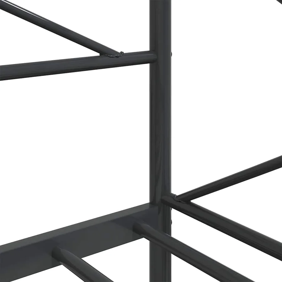 Lit de repos sans matelas noir 80x200 cm acier - 10