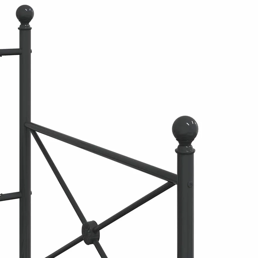 Lit de repos sans matelas noir 80x200 cm acier - 8