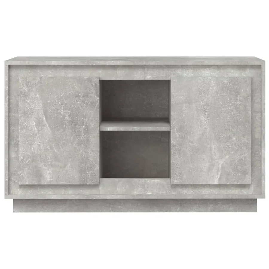 Buffet gris béton 102x35x60 cm bois d'ingénierie - 5