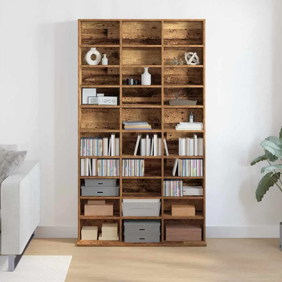 Meuble CD Bois ancien 101 x 23 x 177,5 cm Bois d'ingénierie - 4