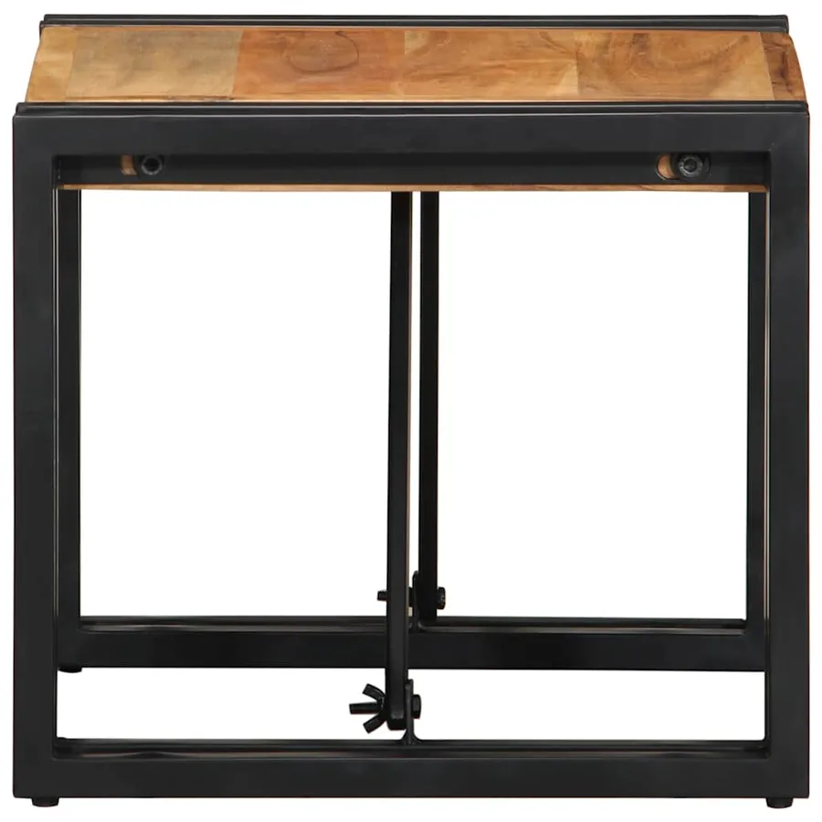 Table basse 40x40x35 cm bois massif acacia - 3