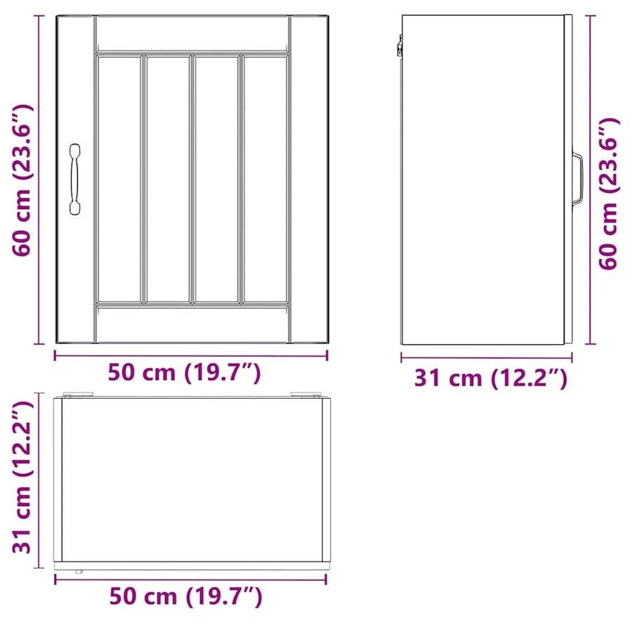 Armoires murales de cuisine 2 pcs Lucca Bois d'ingénierie blanc brillant - 13