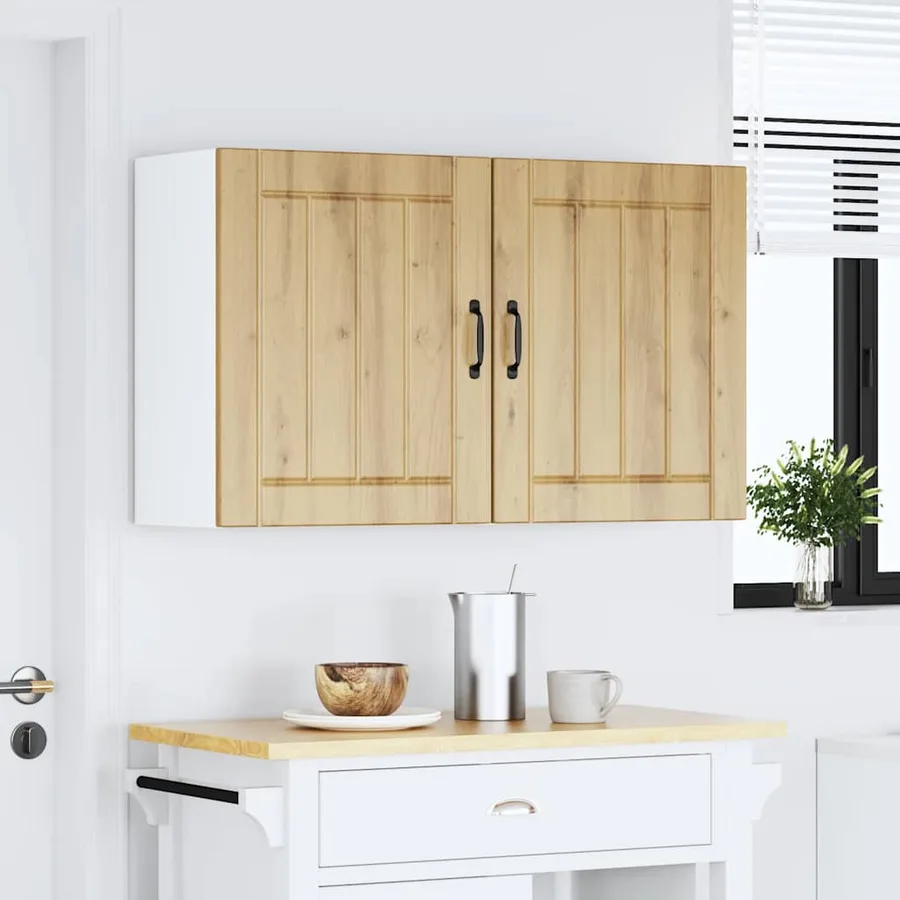 Armoires murales de cuisine 2 pcs Lucca en bois d'ingénierie chêne artisanal - 3