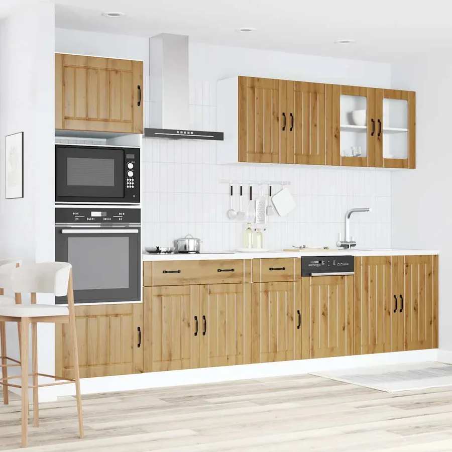 Ensemble d'armoires de cuisine 7 pcs Kalmar bois d'ingénierie - 3