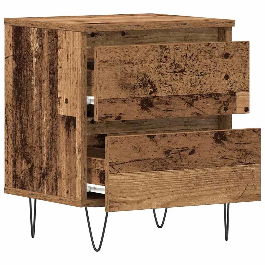 Cabinet de chevet Bois ancien 40 x 35 x 50 cm Bois d'ingénierie - 5