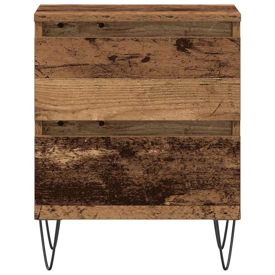 Cabinet de chevet Bois ancien 40 x 35 x 50 cm Bois d'ingénierie - 6