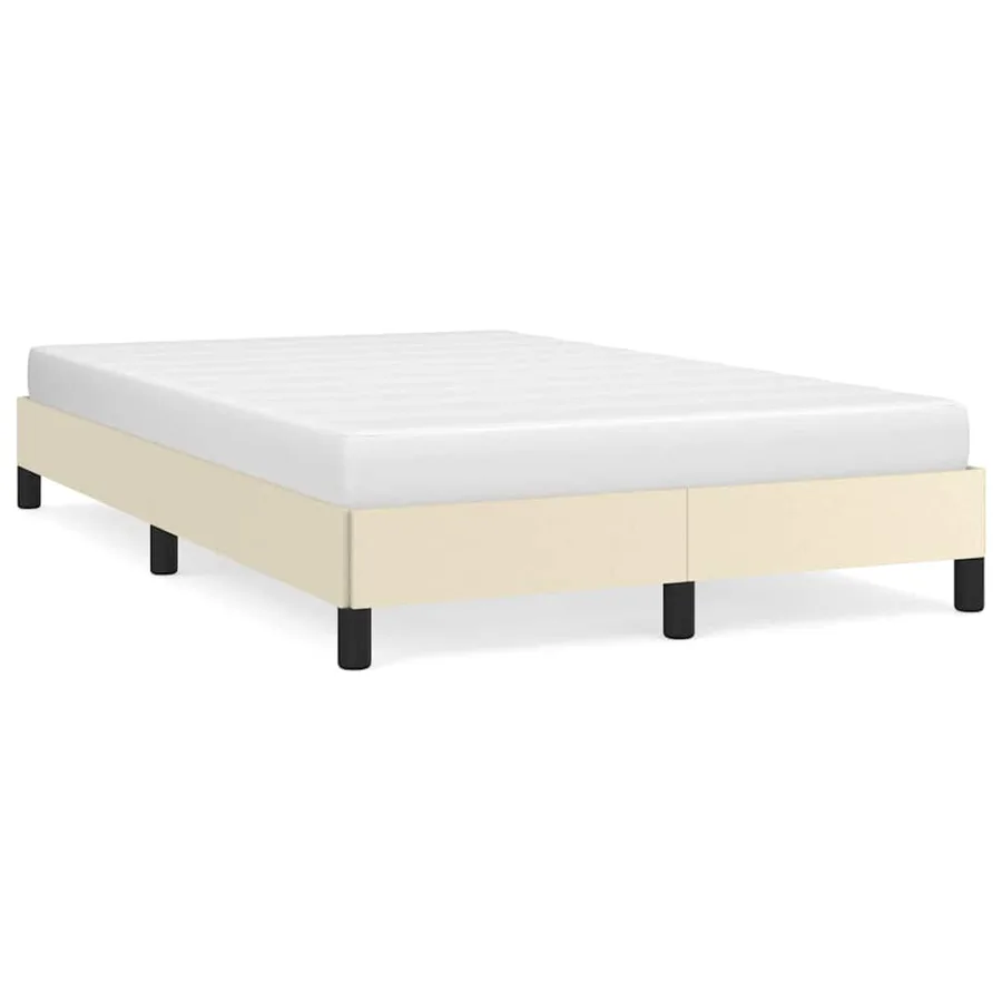 Cadre de lit sans matelas crème 120x190 cm similicuir - 2
