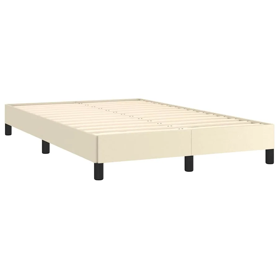 Cadre de lit sans matelas crème 120x190 cm similicuir - 3