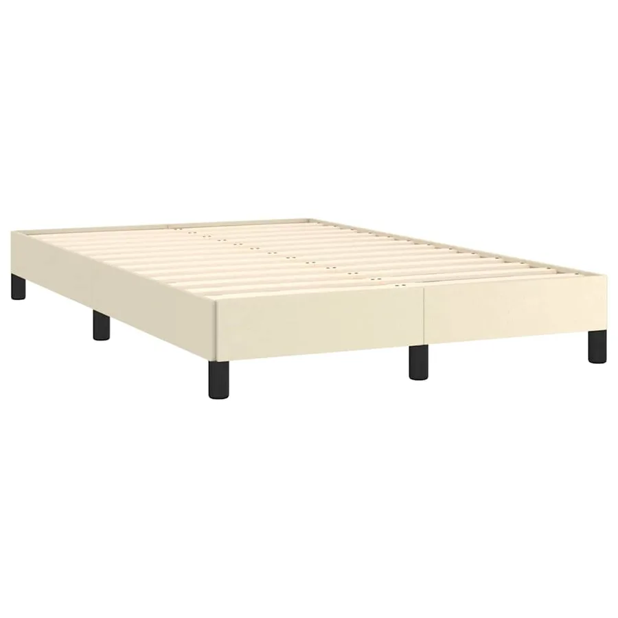 Cadre de lit sans matelas crème 120x190 cm similicuir - 7