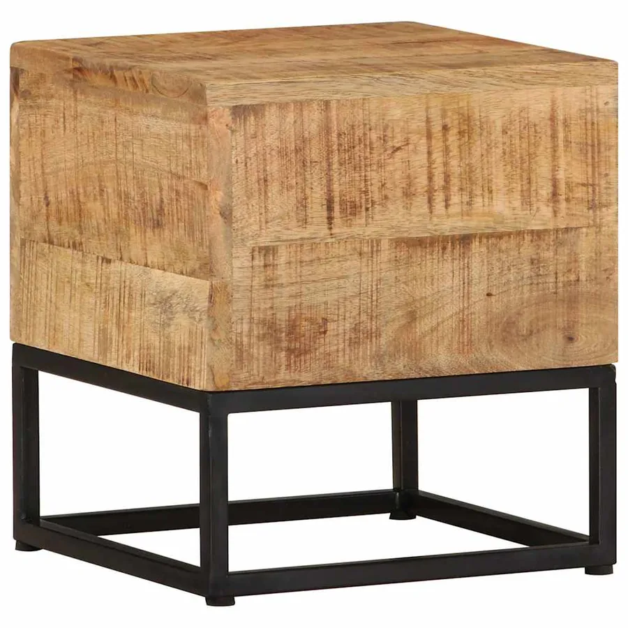 Table d'appoint 30x30x33 cm Bois de manguier brut
