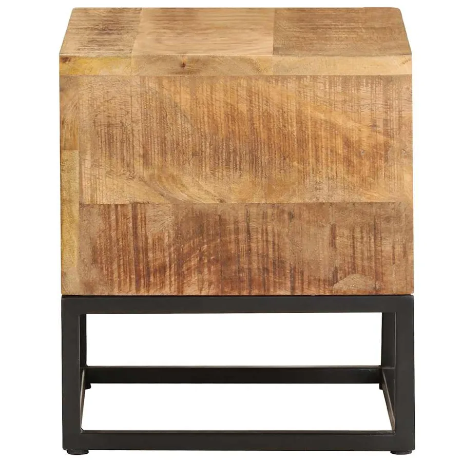Table d'appoint 30x30x33 cm Bois de manguier brut - 2