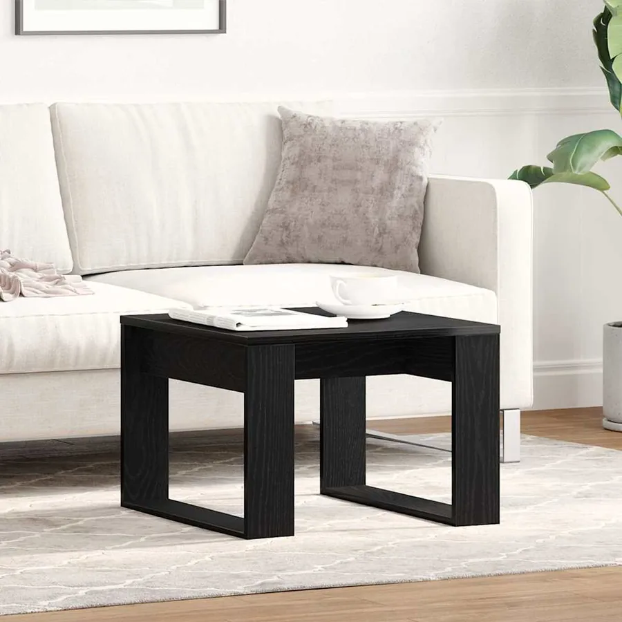 Table basse Chêne noir 50 x 50 x 35 cm Bois d'ingénierie