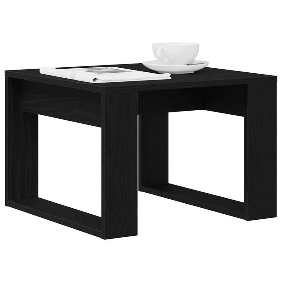 Table basse Chêne noir 50 x 50 x 35 cm Bois d'ingénierie - 3
