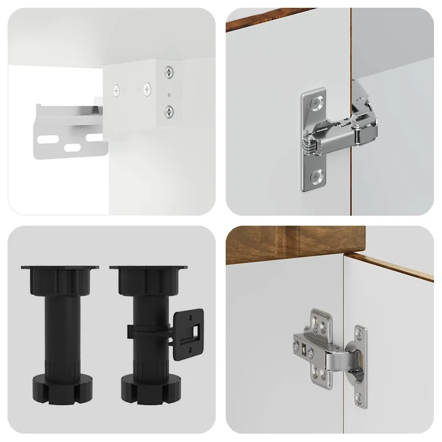 Ensemble d'armoires de cuisine 11 pcs Lucca bois d'ingénierie - 7
